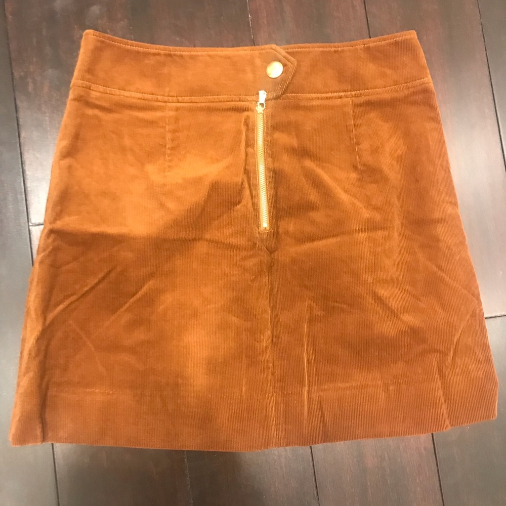 Jcrew Brown Cord Mini Skirt